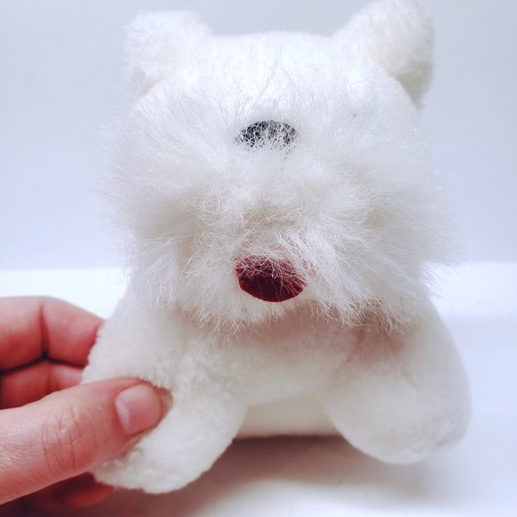 Amsel Plush Dog White Scottish Terrier Westie Stuffed Animal 5" - Picture 3 of 9